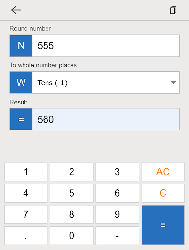 Screenshot of Rounding Numbers Calculator
