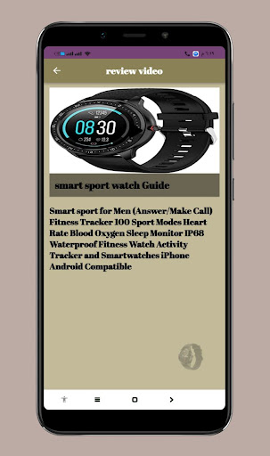 Android application Smart Sport Watch Guide screenshort