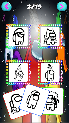 Among us Coloring Game.