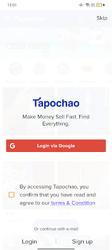 Android application Tapochao screenshort