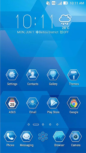 Simple Blue ASUS ZenUI Theme Screen 2