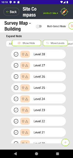 Android application Site Compass screenshort