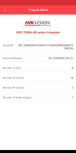 SADP Tool Mobile Screen 3