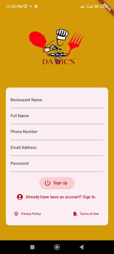 Android application Da Vics Sellers screenshort