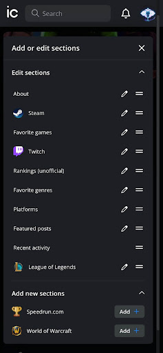 Indicator: Your Gaming Profile Screen 3