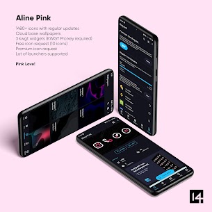 Aline Pink icon pack MOD APK 1.6.1 (Patch Unlocked) 2