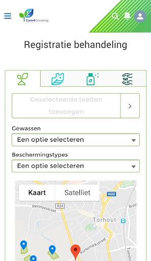 Android application Care4Growing screenshort