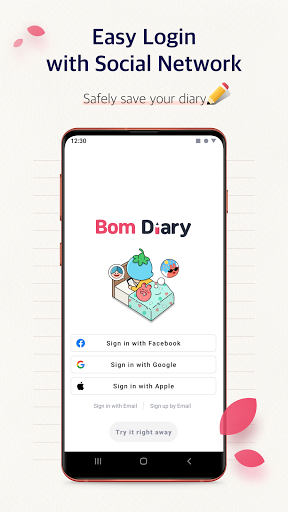 Android application Bom Diary - My Favorite Diary screenshort