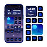 Wow Blue Dark Theme, Icon Pack icon
