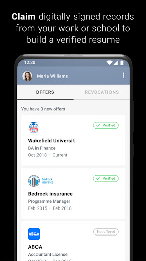 Velocity Career Wallet​ Screen 2