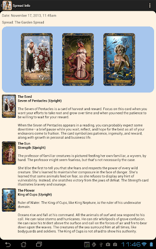Screenshot of Wizards Tarot