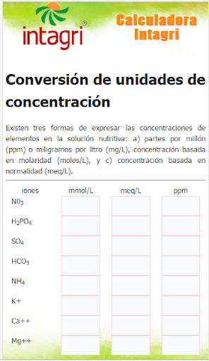 Conversiones Intagri Screen 2