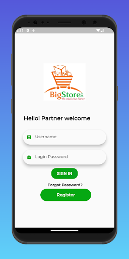 Android application BigStores Vendor screenshort