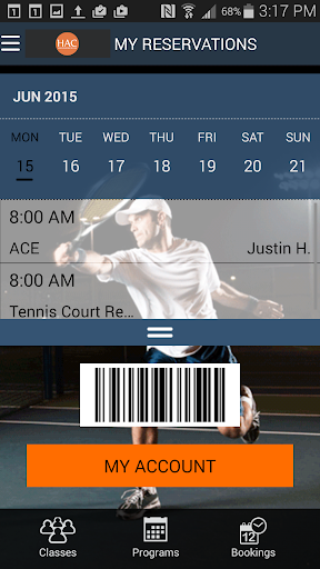 REX Wellness Membership App Screen 2