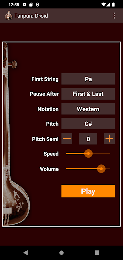 Android application Tanpura Droid screenshort