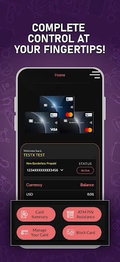 Borderless Prepaid Card Screen 2