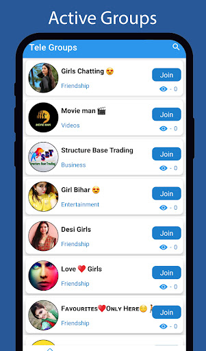 Tele Groups Links Join Groups Screen 2