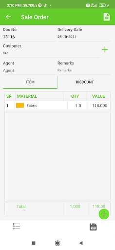 ZenSaleOrder Screen 2