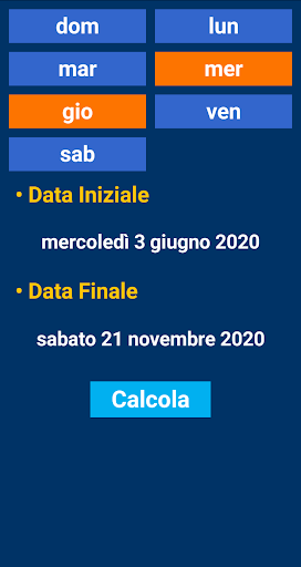 Android application Conta i giorni della settimana screenshort