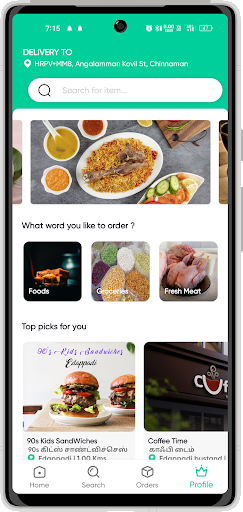 Android application Lyo Food Delivery screenshort