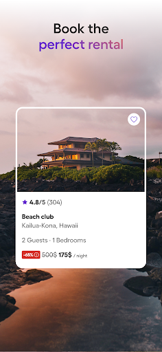 Screenshot of Vacation Rentals - HomeToGo