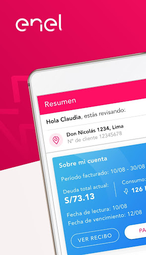 Android application Enel Clientes Perú screenshort