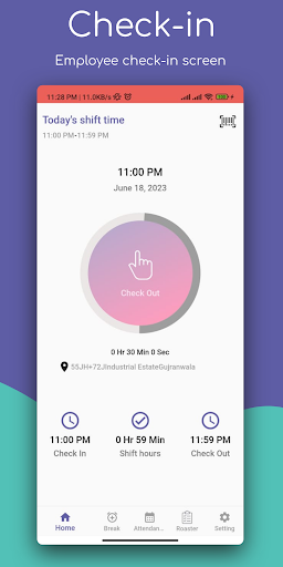 Android application Hazri Attendance App screenshort