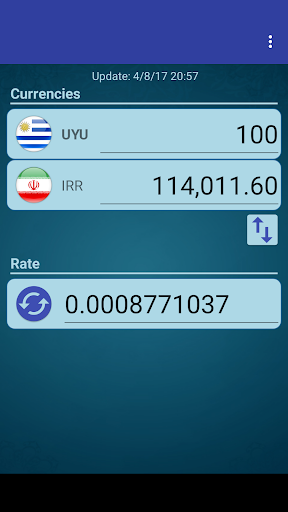Android application UYU Peso x Iranian Rial screenshort