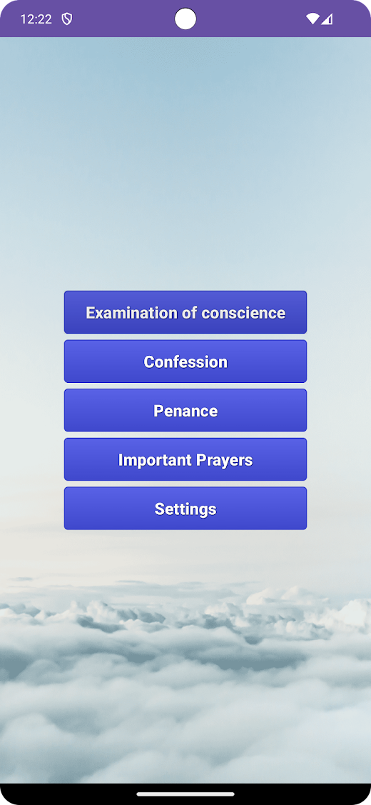 Android application Examination of conscience screenshot