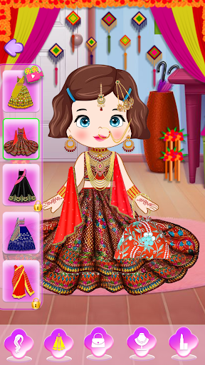 Android application Indian Doll Dress Up - Makeup screenshort