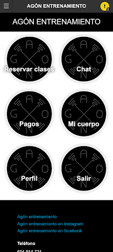 Android application AGÓN ENTRENAMIENTO screenshort