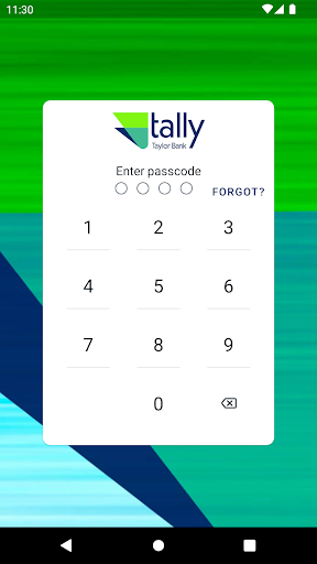 Android application Taylor Bank screenshort
