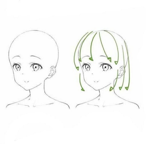 How to draw anime hair