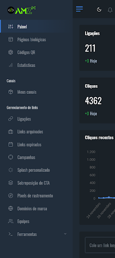 AmzX:Encurta URL, Bio e QrCode Screen 2