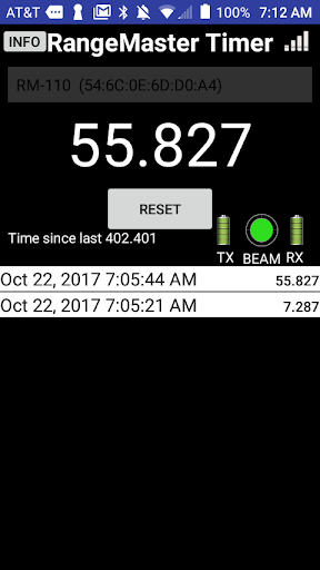 Android application RangeMaster Timer screenshort
