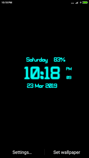 Digi Clock Lwp Screenshot 2 - AppWisp.com
