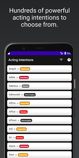 Android application Acting Verbs: Stronger Choices screenshort
