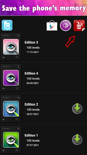 Android application Seek and Find differences game screenshort