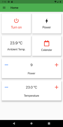 Android application Ecoforest Control screenshort