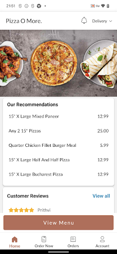 Pizza O More Screen 2