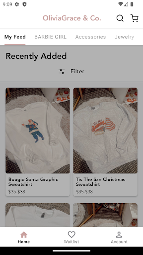 Android application OliviaGrace & Co. screenshort