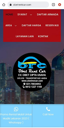 Obet Rent Car Screen 2