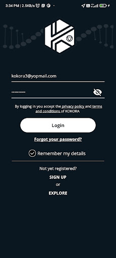 Android application KOKORA screenshort