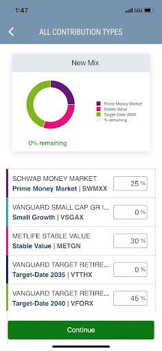 USICG Retirement Plan Screen 3