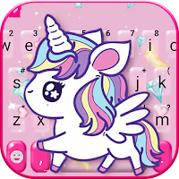 Тема для клавиатуры Cute Pink Unicorn