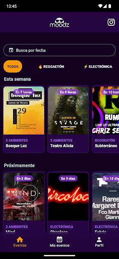 Android application Moodz screenshort