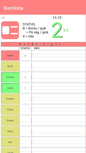 Barnlista + Screen 3