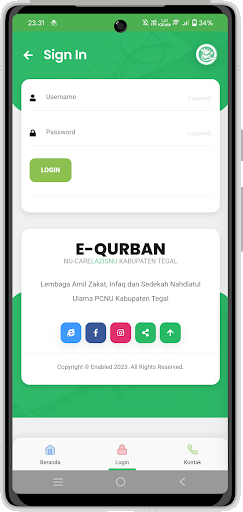 E-Qurban  LAZISNU Kab. Tegal