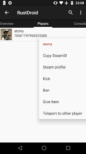 RustDroid: Rust Server Admin Screenshot 3 - AppWisp.com