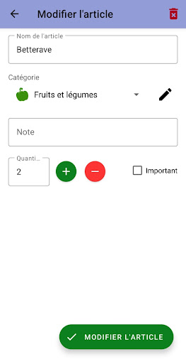 EManListeCourse Screen 3